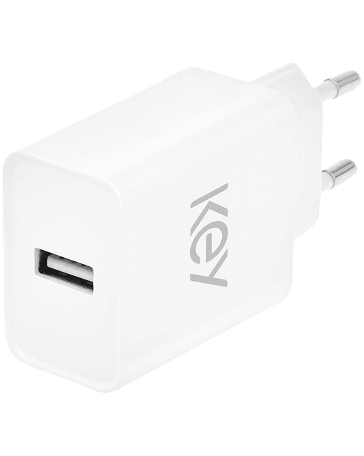 KEY POWER seinaadapter USB-A 2.4A, valge model