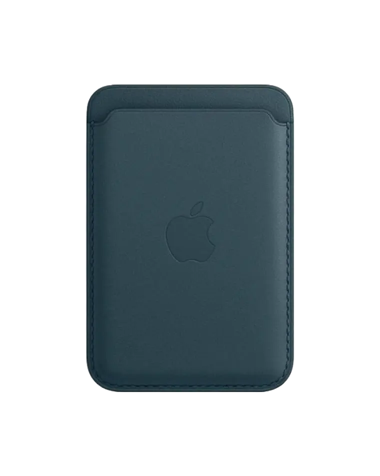 iPhone Leather Wallet with MagSafe - Baltic Blue