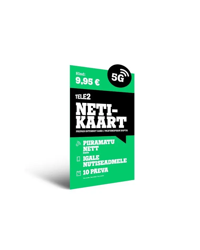Tele2 piiramatu internetikaart 9,95