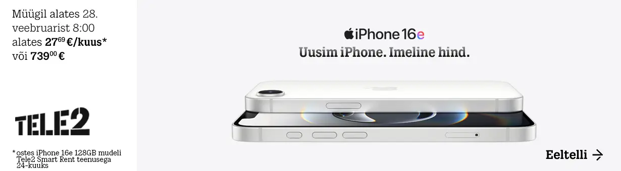 Uus Apple iPhone 16e nüüd müügil!