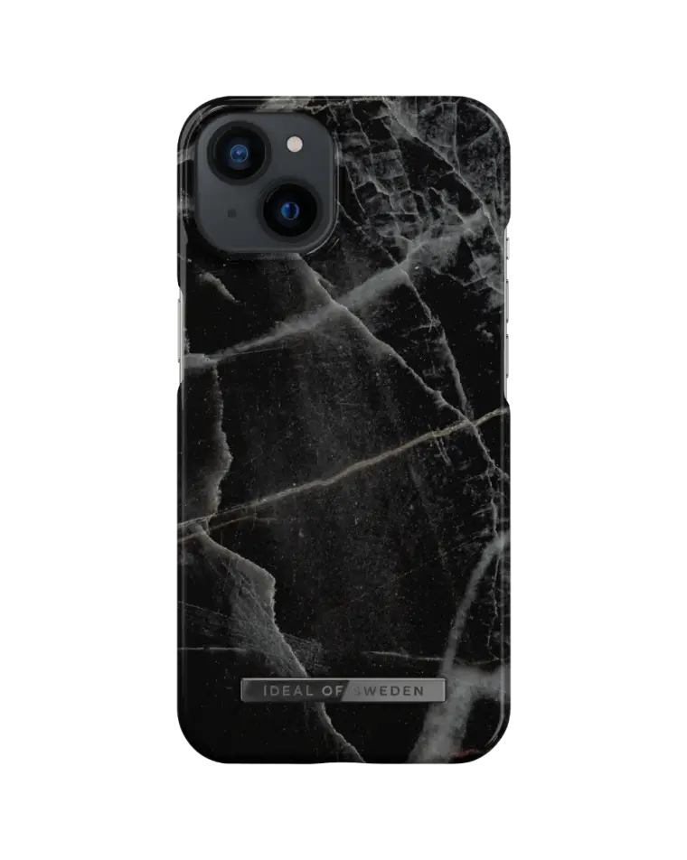 iDeal of Sweden telefoniümbris iPhone 13 6,1" Black Thunder Marble 