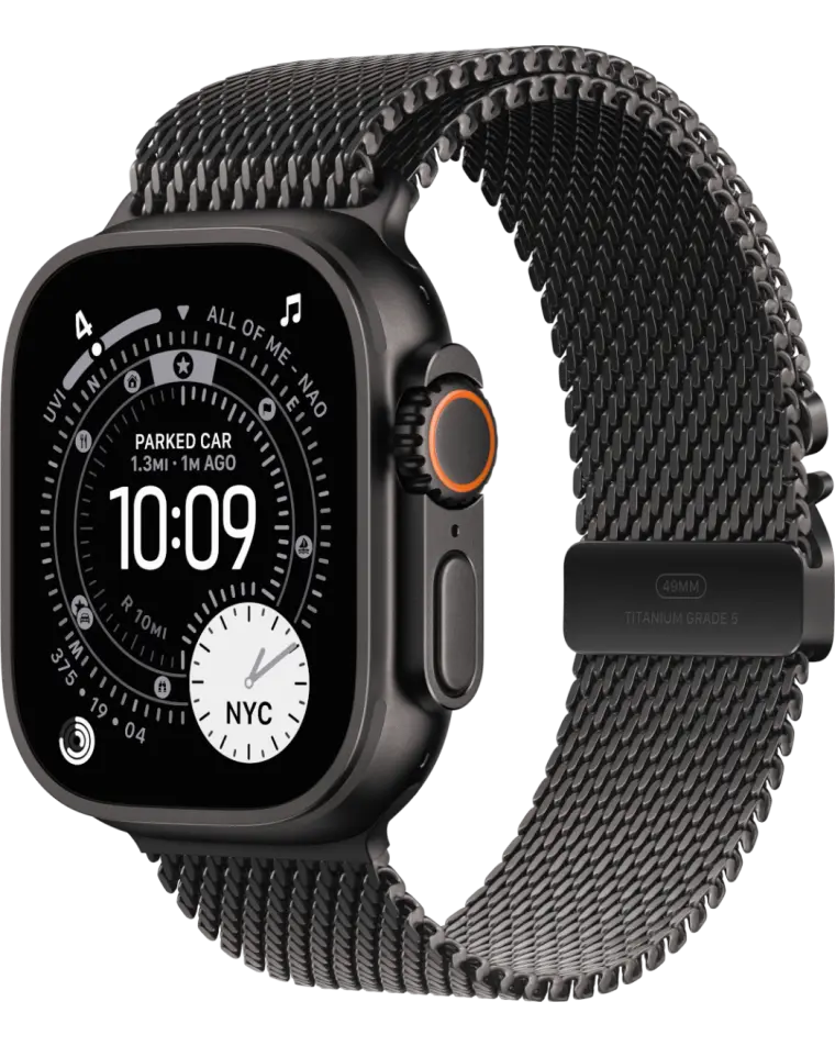 Apple Watch Ultra 3 GPS + Cellular 49mm Titanium Case with Milanese Loop Large