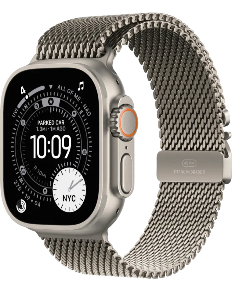 Apple Watch Ultra 3 GPS + Cellular 49mm Titanium Case with Milanese Loop Medium
