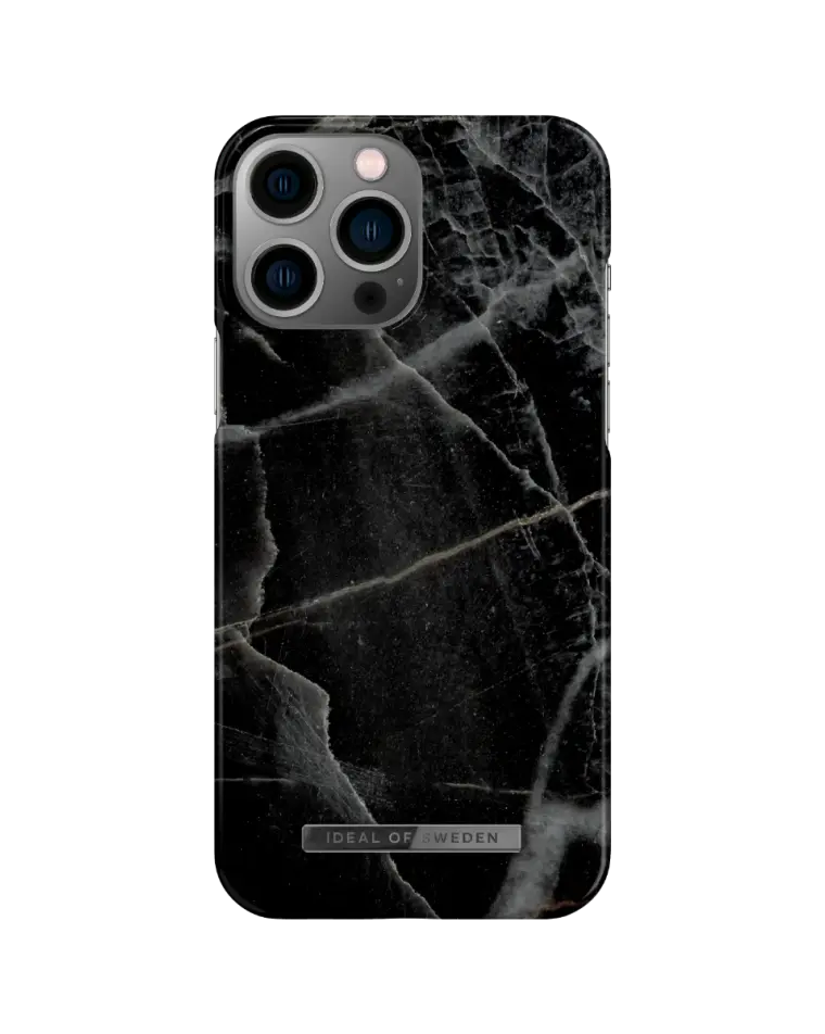 IDeal of Sweden telefoniümbris iPhone 13 Pro Max Black Thunder Marble