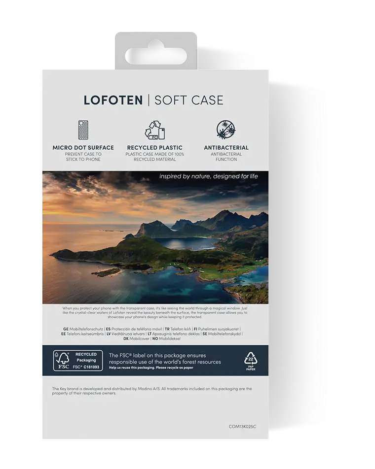 KEY Lofoten silikoonist ümbris Xiaomi Redmi 14C, läbipaistev