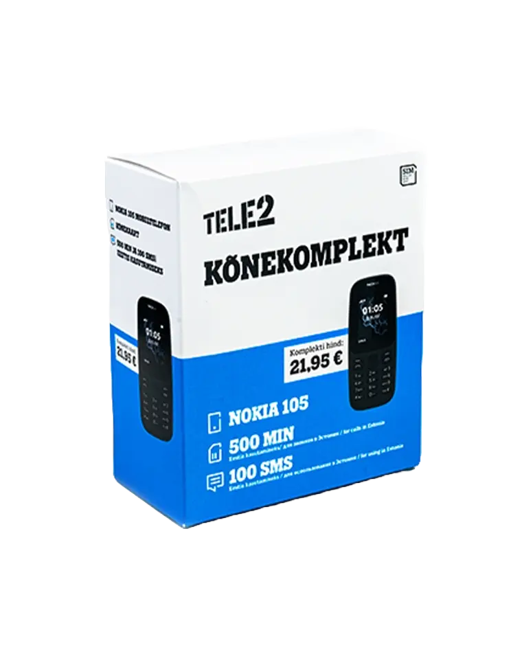 Tele2 kõnekomplekt Nokia 105 2019