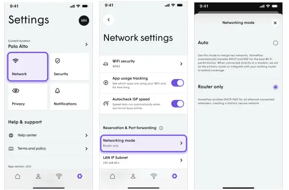 image_5 Plume Homepass äpis ruuteri seadistamise kuvatõmmis