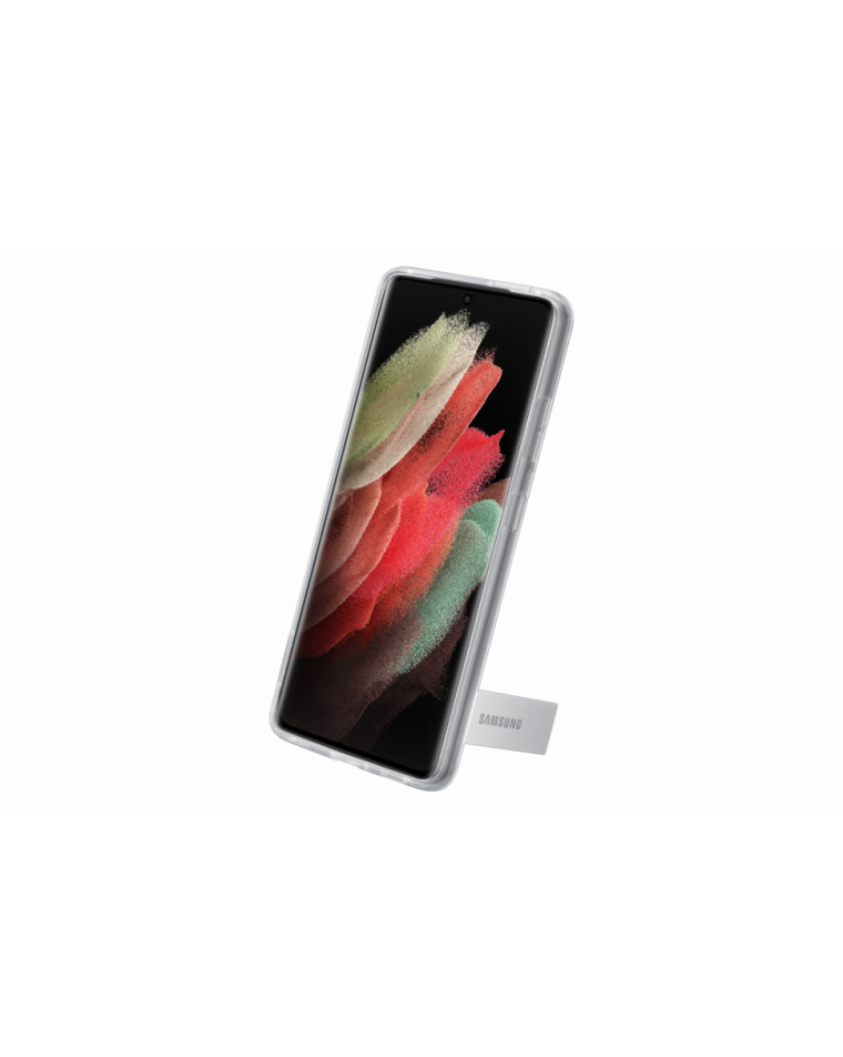 Samsung Galaxy S21 Ultra läbipaistev telefoniümbris hoidikuga