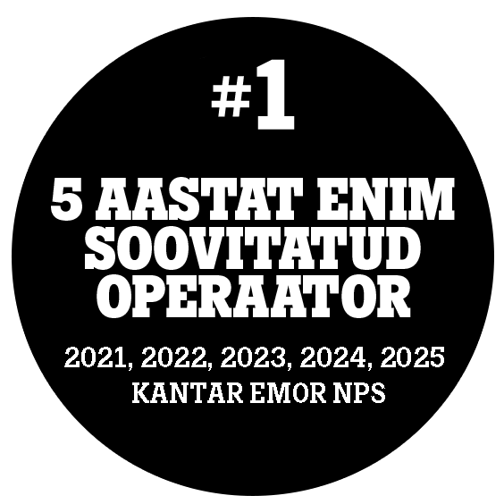 5 aastat enim soovitatud operaator